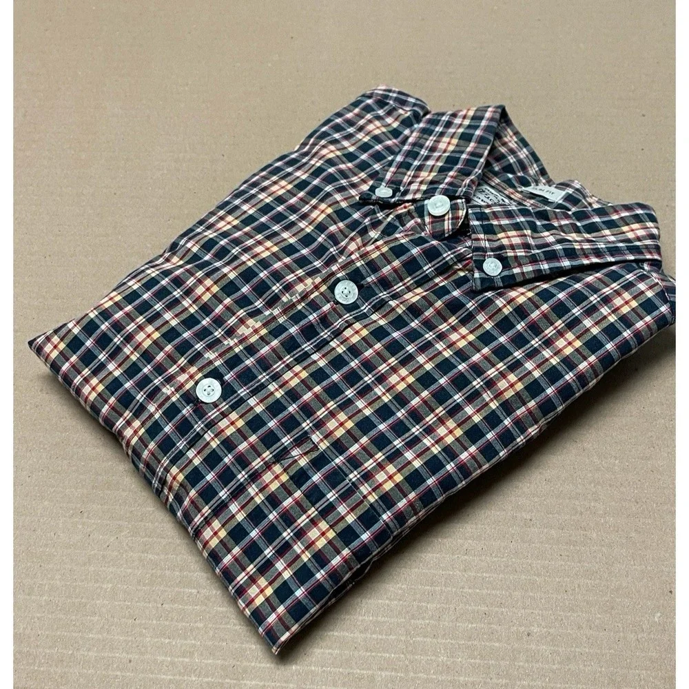 J.Crew-Tailored‎ by J.Crew Men's Small Multicolor Plaid Button Down Cotton Woven
